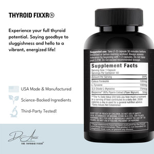 Fixxr Thyroid Support by Dr. Amie | T2 Thyroid Supplement | 30 Day Supply, 60 Capsules FixxrΒ buy supplements Au