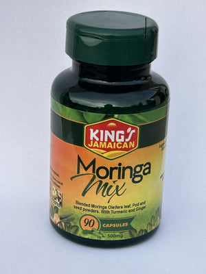 Jamaican Moringa Capsules β 100% Natural Ingredients β Made from Dried Moringa Leaves, Pods & Seeds β 90 Capsules, 500mg β with Turmeric & Ginger β Herbal Supplement, Nutrient-Rich β Easy to Swallow King's JamaicanBuy Supplements Australia
