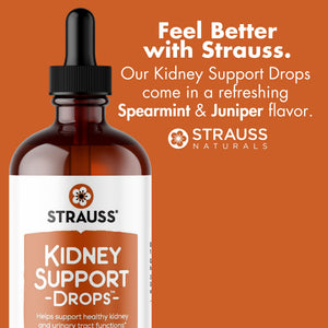 Strauss Naturals Kidney Support Drops โ Herbal Kidney Support Supplement for Men and Women โ Helps with Kidney Health and Urinary Tract Function โ Vegan & Non-GMO โ Spearmint Flavored โ 100 ml Bottle Strauss HeartdropsBuy Supplements Australia