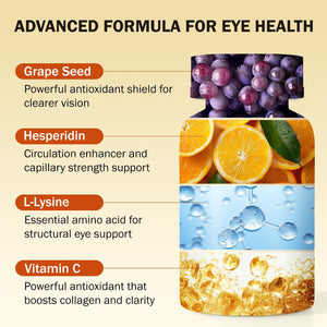 Besgiful Eye Supplement for Vitreous Health, Promotes Clear Vision, Improves Eye Strain & Dryness, Reduces Squiggly Lines, Eye Degeneration, Clear Eye Support, 90 Vegan Capsules BesgifulBuy Supplements Australia