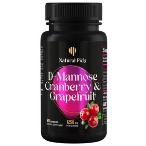 Natural Pick D-Mannose - Cranberry & Grapefruit β Cranberry Pills, UTI Treatment and Fast Relief for Women | Urinary Tract & Bladder Support. 90 Vegan Capsules, D mannose Supplements for Women Natural PickBuy Supplements Australia