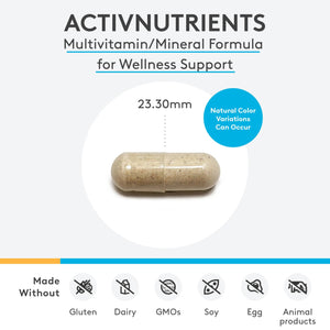 XYMOGEN ActivNutrients with Iron and Copper - Multivitamin Multimineral for Wellness, Immune, Energy and Mood Support XYMOGEN