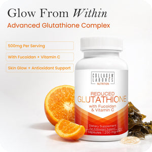 Advanced Glutathione Complex 500mg – with Fucoidan & Vitamin C – Antioxidant Support for Skin Glow, Detox & Immune Health – Non-GMO, Made in USA (60 Capsules) Collagen Laborés buy supplements Au