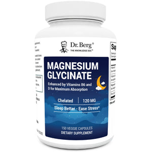 Dr. Berg Magnesium Glycinate 150ct – 4-in-1 Chelated for Muscle, Nerve, Sleep & Stress Support*– w/ D3, B6 & Zinc – 4X Lab-Tested – No Fillers – Formulated in USA, GMP-Certified Dr. Berg Nutritionals buy supplements Au