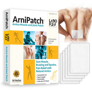 LABOFLEX Arnipatch Natural Arnica Pain Relief Hydrogel Patches โ Long Lasting Relief for Muscle Soreness, Swelling, Inflammation, Stiffness & Injury on Back, Knee & Neck (Box, 10, Count) LABOFLEXBuy Supplements Australia
