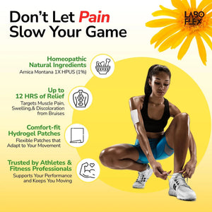 LABOFLEX Arnipatch Natural Arnica Pain Relief Hydrogel Patches โ Long Lasting Relief for Muscle Soreness, Swelling, Inflammation, Stiffness & Injury on Back, Knee & Neck (Box, 10, Count) LABOFLEXBuy Supplements Australia