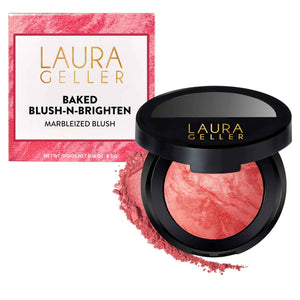 LAURA GELLER NEW YORK Baked Blush-n-Brighten for Mature Skin - 04 Cherry Custard - Powder Blush Won't Settle into Fine Lines - Buildable Natural Finish β Longlasting Formula - Made in Italy