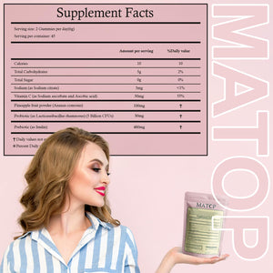 MATOP Probiotic Prebiotic pH Balance Gummies - Vaginal Health Gummies for Women Pro + Prebiotic with Pineapple Flavor, Vegan, Sugar-Free ā 90 Gummies (45 Servings) MATOPBuy Supplements Australia