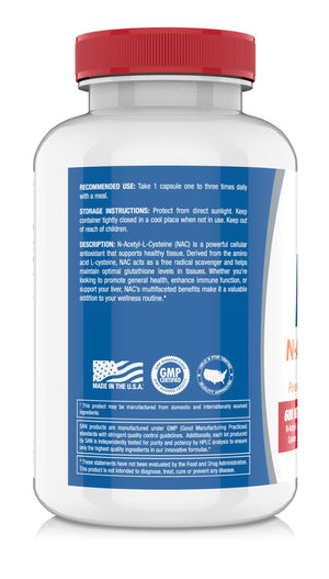 SAN N-Acetyl-L-Cysteine (NAC), Immune, Respiratory, Liver Health, NAC 600 mg, Potent antioxidant Support, Free-radicals, Easy to Absorb, 100 Capsules SAN buy supplements Au