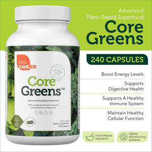 Zahler Core Greens, Superfood Greens Capsules, Super Greens with Spirulina, Chlorella, Spectra Blend and More, Kosher, 240 Capsule (240 Capsules) ZahlerBuy Supplements Australia