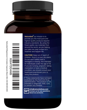 NatureBell 12-in-1 Magnesium Complex 1000mg, 4-Months Supply – Magnesium Glycinate, Citrate, Taurate, Malate, & More – High Absorption Formula for Men & Women – Chelated & Purified – 240 Capsules NatureBell buy supplements Au