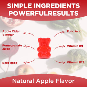 Feelherbs Metabolism Gummies for Women and Men Digestion & Energy, 60 Count Apple Cider Vinegar Gummies with Vitamin B12 & Beet Root, Chewable Keto ACV Vitamin for Metabolism & Detox Cleanse Feelherbs buy supplements Au