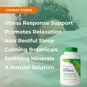 Youngevity Ultimate D-Stressβ’ β Natural Stress Relief Supplement with Magnesium, Valerian Root Extract, and B Vitamins β Supports Adrenal Health and Nervous System β 120 Capsules YoungevityBuy Supplements Australia