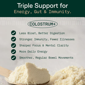 Adapt Naturals Colostrum Supplement with Lactoferrin & Beta-Glucan, Bio-Avail Grass Fed Bovine Colostrum Powder for Gut Health, Immune Support & Vitality | Non-GMO, 2500mg, Unflavored - 30 Days Supply ADAPT NATURALS BY CHRIS KRESSER buy supplements Au
