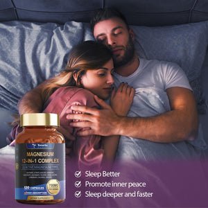 Magnesium Complex 700mg 12 in 1 Magnesium Supplement with Glycinate Citrate Malate Oxide Taurate Aspartate Orotate Magnesium Relaxation,Muscle,Heart Support, Vegan 120 Capsules 2PK Totaria buy supplements Au
