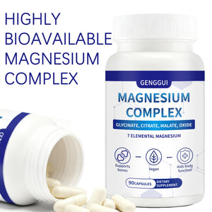 Magnesium Complex 1000mg - 7-in-1 Supplement with Glycinate, Citrate & Malate - Supports Muscle Relaxation, Sleep, Heart Health - High Absorption Capsules, 90 Count (1) CellJuvMax buy supplements Au
