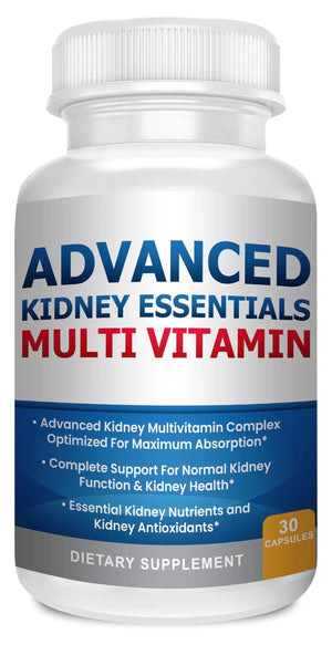 Advanced Kidney Essentials Multivitamin. Kidney Support Supplement for Complete Kidney Health. Kidney Health Supplement Kidney Restore