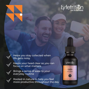 Lyfetrition GABA with L-Theanine, Ginkgo Biloba (Salisburia biloba) Extract, Organic Peruvian MACA Root (Lepidium meyenii) Extract, 118 ml, 4 FL Oz Liquid, 220 Servings, Made in USA, Quick Absorption LyfetritionΒ buy supplements Au