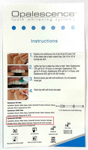 Opalescence 35% CP Mint - Gel Syringes Teeth Whitening - Refill Kit - Carbamide Peroxide Gel. Made by Ultradent