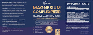 Magnesium Complex 700mg, 12 in 1 Magnesium Supplement with Glycinate, Citrate, Malate, Oxide, Taurate & Orotate, High Absorption Magnesium for Sleep, Muscle, Nerve & Heart Support, Vegan, 120 Capsules AiwevonĀ buy supplements Au
