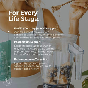 Manski's Wellness Glow & Radiant Seed Cycle Kit | PMS Support | Organic Seed Cycling | Natural Hormone Balance | Ease Cramps | Mitigate Cycle Symptoms | Vegan Supplement Manski's WellnessBuy Supplements Australia