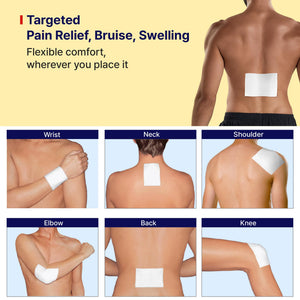Arnica Hydrogel Pain Relief Patches | Natural Relief for Muscle, Joint, Bruises & Swelling | Flexible, Non-Greasy & Long-Lasting | Great for Back, Knee & Neck Pain (3.9"x4.7", 10, Count) Wooshin LabottachBuy Supplements Australia