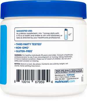 Nutricost Calcium BHB (250g) Unflavored - Calcium Ketone Salt - Non-GMO Gluten-Free NutricostBuy Supplements Australia