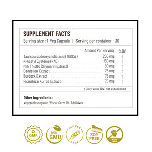 supplement productsβOnpharno TUDCA Advance β 250mg TUDCA, NAC, Milk Thistle, Dandelion, Burdock & Picrorhiza Extract β 30 Liquid-Filled Veg Capsules - JerryCherryUSA
