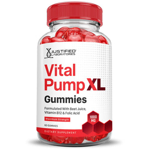 Justified Laboratories (5 Pack) Vital Pump XL Performance Gummies 1000MG Advanced Formula Vital PumpXL Formulated with Beet Juice ACV Pomegranate Beet Powder B12 Vegan Non GMO 300 Gummys Justified Laboratories buy supplements Au