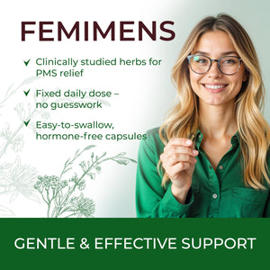FEMIMENS β PMS Support Supplement for Women β PMS Relief for Women & Menstrual Cramp Relief β Hormonal Balance for Women β Chasteberry Vitex, Ashwagandha, Ginger, Fenugreek β 120 Vegan Capsules Ananta Medicare USABuy Supplements Australia