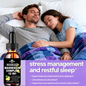Magnesium 12 in 1 Complex 1000mg Supplement for Women & Men, High Absorption Liquid Magnesium W/Glycinate Citrate Malate Taurate Oxide Aspartate Orotate, Calm Magnesium for Sleep Muscle Heart Support GLOVVUUPΒ buy supplements Au
