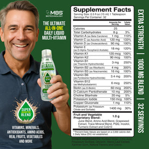 MBS Biotechnology Liquid Multivitamin for Adults ā Complete High-Absorption Daily Vitamin with Superfoods, CoQ10, B-Complex, Turmeric & PQQ ā Immune & Energy Support ā Berry Flavor, 17 oz MBS BiotechnologyBuy Supplements Australia