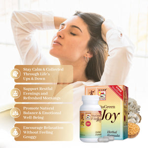 Vita Green Stress Support Supplement - Calm, Balance and Restful Nights - Promotes Relaxation and Emotional Wellness - Natural Formula to Unwind and Stay Centered - 90 Capsules Vita GreenΒ buy supplements Au