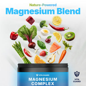 Vita Guard Magnesium Complex 1480mg โ 10-in-1 with Glycinate, Citrate, Malate & More โ High Absorption โ Sleep, Muscle, Nerve & Heart Support โ 90 Vegan Capsules โ Non-GMO, Gluten-Free, No Sugar Vita Guardย buy supplements Au