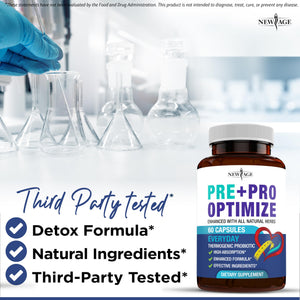 NEW AGE Pro Optimize Probiotics for Women, Menopause, Digestive Health - Support for Bloating, Hot Flashes, Joint Support, Night Sweats - Gut Health & Metabolism - Dong Quai (60 (Pack of 1)) NEW AGE buy supplements Au