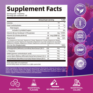 Migcopat Magnesium Complex Gummies, 20 in 1 Magnesium Gummy with Glycinate Citrate Malate Taurate - Ashwagandha, L-Theanine, D3&Zinc for Relaxation, Sleep, Muscle&Heart Support, Strawberry, 60 Cts Migcopat buy supplements Au