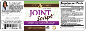 Suzy Cohen Joint Script Joint Support Supplement with Hyaluronic Acid, C3 Curcumin Turmeric Extract, MSM, Collagen Peptides, Ginger, and Boswellia for Maximum Flexibility, Tendon and Cartilage Health Script EssentialsBuy Supplements Australia