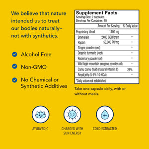NORTH AMERICAN HERB & SPICE Inflam-eeZ - 90 Capsules - Supports Healthy Immune & Inflammatory Response - Ginger Root, Camu Camu Berries, Bromelain & Papain Plus - Non-GMO - 45 Total Servings NORTH AMERICAN HERB & SPICEΒ buy supplements Au