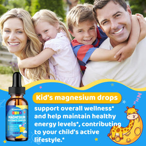 Kids Magnesium Glycinate Liquid Drops – with L-Theanine, Omega-3, Vitamins B6 & D3, Zinc & Calcium – for Sleep Support, Relaxation, Focus & Brain, Bones – Strawberry Flavor, 2 Fl Oz GZ HAOYUANBuy Supplements Australia