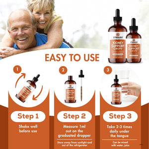 Strauss Naturals Kidney Support Drops โ Herbal Kidney Support Supplement for Men and Women โ Helps with Kidney Health and Urinary Tract Function โ Vegan & Non-GMO โ Spearmint Flavored โ 100 ml Bottle Strauss HeartdropsBuy Supplements Australia