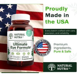 Natural Nutra Ultimate Eye Health Supplement - Bilberry & Blueberry Extract Blend for Day and Night Vision Support, Promotes Color Perception & Eye Clarity - Non-GMO, Vegan - 30 Capsules (Pack of 3) Natural Nutra buy supplements Au