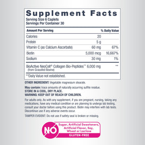 NeoCell Collagen Peptides Pills | 180 Tablets | with Vitamin C and Biotin | Grass Fed Bovine | Hair, Skin, & Nails | for Women and Men NeoCell buy supplements Au