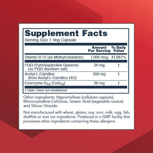 PROTOCOL FOR LIFE BALANCE PQQ Complex - Mitochondrial Health - with CoQ10 & L Carnitine - B Vitamin - Supplement for Energy - 30 Veg Caps PROTOCOL FOR LIFE BALANCE buy supplements Au