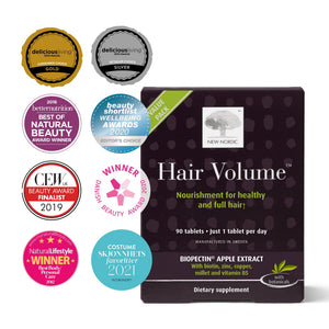 NEW NORDIC Hair Volume Tablets, 3000 mcg Biotin & Biopectin Apple Extract, Hair Vitamins to Support Natural Hair Growth, 90 Count (Pack of 1) NEW NORDICBuy Supplements Australia