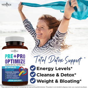 NEW AGE Pro Optimize Probiotics for Women, Menopause, Digestive Health - Support for Bloating, Hot Flashes, Joint Support, Night Sweats - Gut Health & Metabolism - Dong Quai (60 (Pack of 1)) NEW AGE buy supplements Au