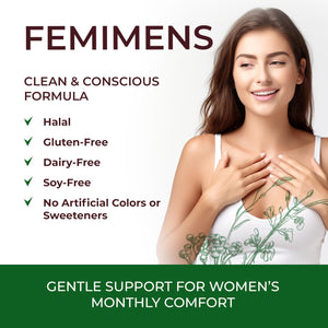 FEMIMENS β PMS Support Supplement for Women β PMS Relief for Women & Menstrual Cramp Relief β Hormonal Balance for Women β Chasteberry Vitex, Ashwagandha, Ginger, Fenugreek β 120 Vegan Capsules Ananta Medicare USABuy Supplements Australia