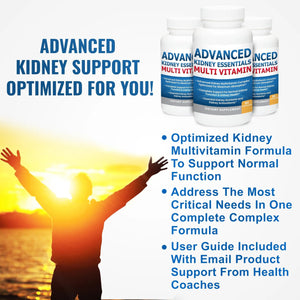 Advanced Kidney Essentials Multivitamin. Kidney Support Supplement for Complete Kidney Health. Kidney Health Supplement Kidney Restore