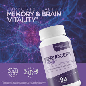Nervocept Pro - Our Best Nerve Support Capsules - Lions Mane, Magnesium, Vitamin B For Nerve Repair - Vitamin D for Nerves - Lions Mane Memory & Nerve Support - Vitamin B12 Nerve Support True You Health buy supplements Au