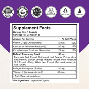 NuBest Tall 10+ Premium Bone Strength Formula, Enhanced Immunity and Overall Health for Age 10+ with Calcium, Vitamin D3, Vitamin K2, and Multivitamins | 60 Capsules | 1 Month Supply NuBestBuy Supplements Australia