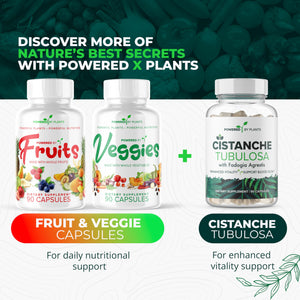 Daily Fruits and Veggies Supplement - 180 Capsules for 30 Days, Non GMO & Gluten Free Superfood with Natural Vitamins - Powered by Plants, 2-Pack POWERED X PLANTSBuy Supplements Australia